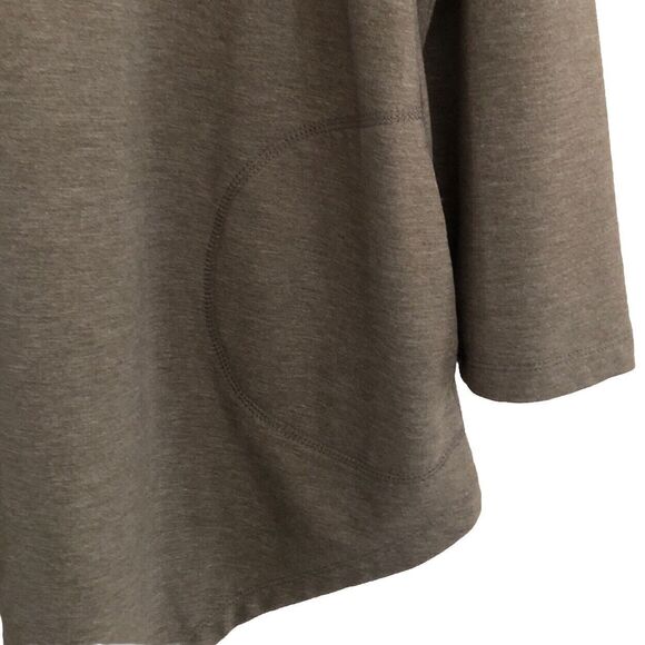 LOGO by Lori Goldstein Tunic Top  Womens L Assymetrical Hem Pockets Lagenlook - Picture 6 of 13